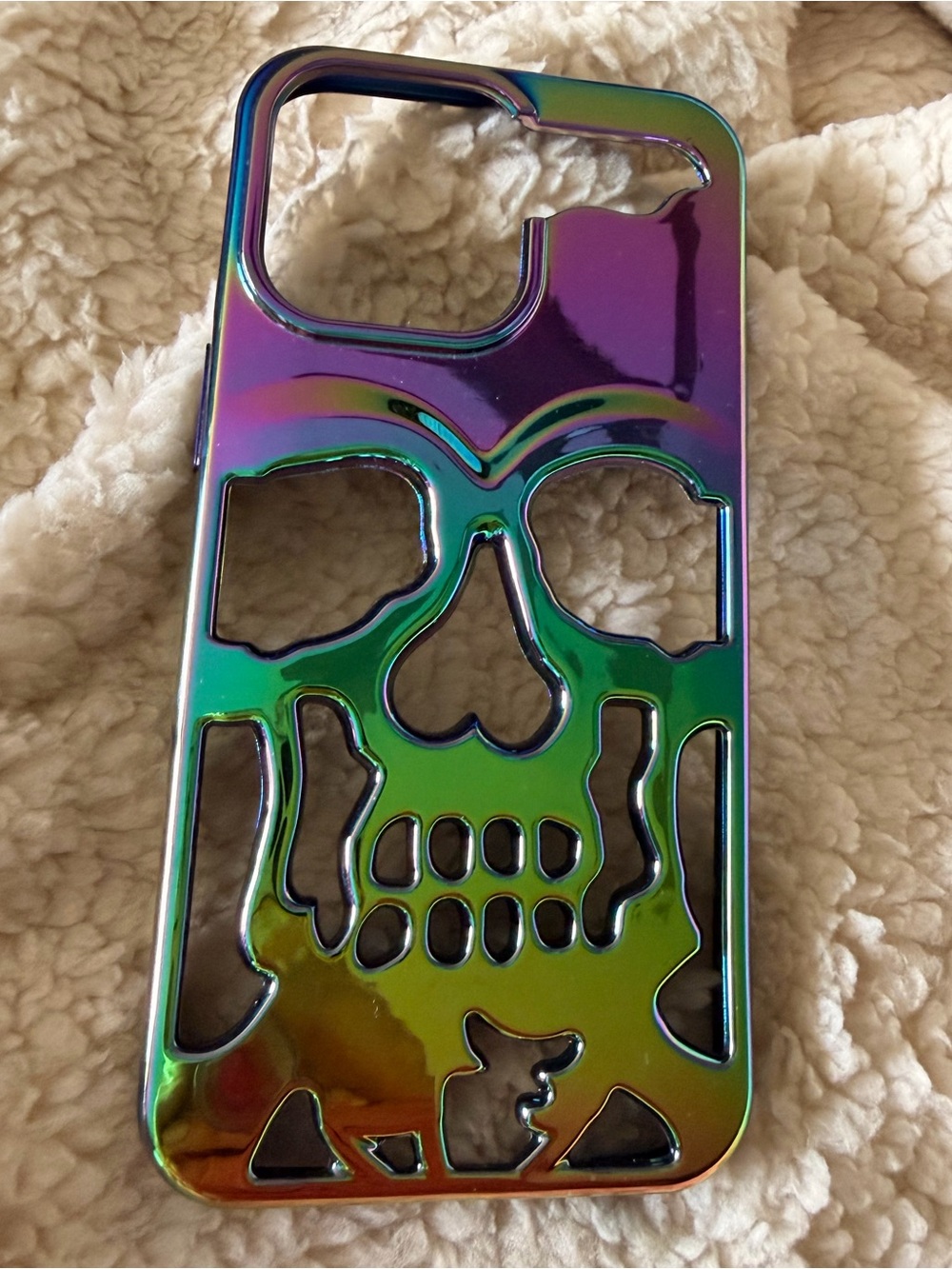 Iridescent Skull iPhone 13 Pro Case - Multicolor